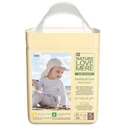 Подгузники-трусики детские Nature Love Mere, серия Bamboo&Corn размер XL, 20 шт [10-14 kg]